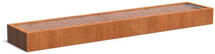 Cortenstaal vijverbak 500x100x40cm.