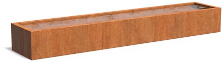 Cortenstaal vijverbak 500x100x60cm.