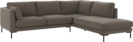 Corwin gestoffeerde hoekbank grijs - rechts - 266 cm
