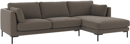 Corwin gestoffeerde hoekbank grijs - rechts - 270 cm