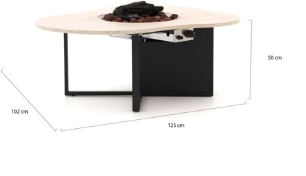 Cosi Cosiloft Novi lounge vuurtafel 125x102x50cm - Laagste prijsgarantie! Grijs