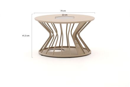 Cosi Cosilumia bijzet tuintafel ø70cm (h:41cm) - Laagste prijsgarantie! Taupe