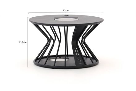 Cosi Cosilumia bijzet tuintafel ø70cm (h:41cm) - Laagste prijsgarantie! Zwart