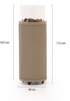 Cosi Cosipillar Curved gaslantaarn ø40cm (h:112cm) - Laagste prijsgarantie! Taupe