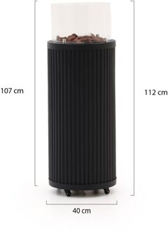 Cosi Cosipillar Curved gaslantaarn ø40cm (h:112cm) - Laagste prijsgarantie! Zwart