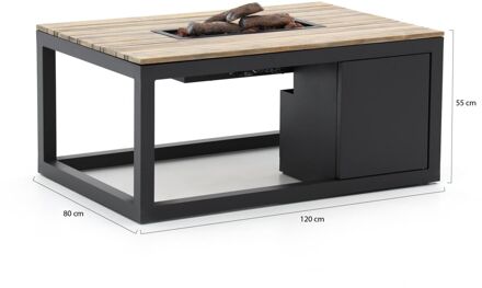 Cosi Cosiraw lounge vuurtafel 120x80x55cm - Laagste prijsgarantie! Grijs