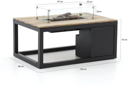 Cosi Cosiraw lounge vuurtafel 120x80x55cm - Laagste prijsgarantie! Grijs
