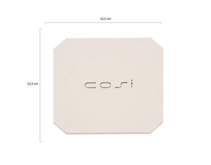 Cosi Coverplate t.b.v. Square glass set size L - Laagste prijsgarantie! Taupe