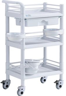 Cosmetology Small Garden Cart Beauty Salon Garden Cart Luggage Carrier Small Bubble Instrument The Shelf Three Layers Hand Push