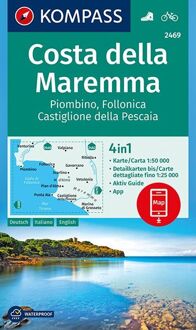 Costa della Maremma, Piombino, Follonica, Castiglione della Pescaia 1:50 000