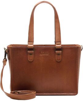 Costa Square Classic camel handtas dames Zand - H 23 x B 31 x D 12 cm