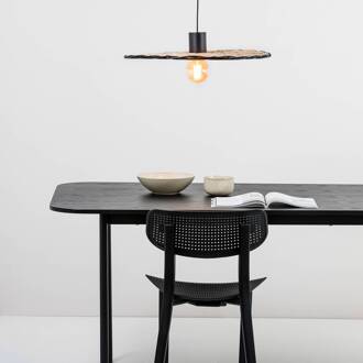 Costas hanglamp, kantelbare rotan kap, Ø 60cm mat zwart, rotan