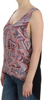Costume National Abstract Print Highlow Tanktop Bruin