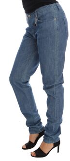 Costume National Dames Beige Katoen Stretch Slim Fit Jeans - maat