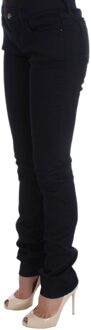 Costume National Damesblauwe katoenmix Slim Fit Jeans Zwart