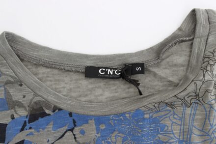 Costume National Grijs geprint mouwloos t-shirt voor vrouwen Zwart - S