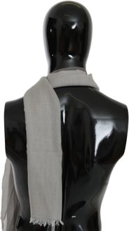 Costume National Heren sjaal in katoen met grijze franje aan de hals Veelkleurig - One Size