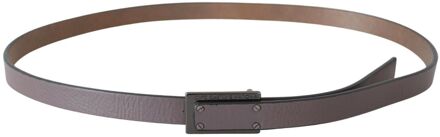 Costume National Leren Riem Donker Bruin - 100 cm