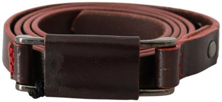 Costume National Leren Riem Donkerrood