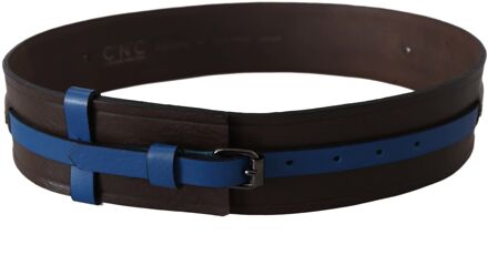 Costume National Leren Riempje met Blauw Accent Bruin