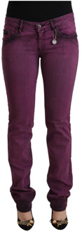 Costume National Paarse Slim Fit Denim Jeans Costume National , Purple , Dames - W24,W28,W29,W26,W25,W27,W30