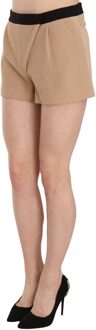Costume National Shorts Beige Katoen Midden Taille Mini Short