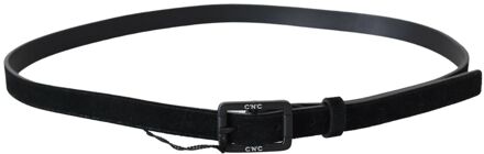 Costume National Suède Leren Riempje Zwart - 100 cm