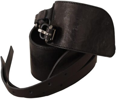 Costume National Vrouwenriem in donkerbruin leer met dubbele gesp - 69 cm (Belts)