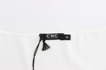 Costume National Witte blouse met motiefprint voor vrouwen - maat Zwart