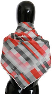 Costume National Zijde Sjaal Geometrische Print Lichtgrijs - One Size