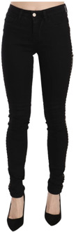 Costume National Zwarte versierde skinny jeans met middelhoge taille Costume National , Black , Dames - W26
