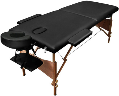 Costway 84"l Portable Massage Table Facial SPA Bed Tattoo W/free Carry Case (Black) HB85207BK