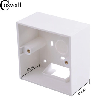 Coswall 42mm Deepen Thicken External Mounting Box 86mm*86mm*45mm for Wall Switches and Sockets Apply For Outside of Wall Surface