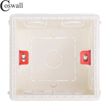 Coswall Adjustable Mounting Box Internal Cassette 86mm*85mm*50mm For 86 Type Switch and Socket White Red Blue Wiring Back Box