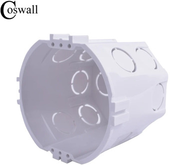 Coswall EU Standard, Wall Round Mounting Box, Internal Cassette, Wiring Box, White Back Box For EU Switch and Socket