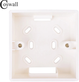 Coswall External Mounting Box 86mm*86mm*33mm for 86mm*86mm Standard Switches and Sockets Apply For Any Position of Wall Surface