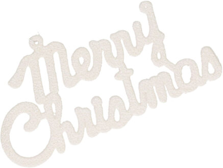 Cosy @ Home Kersthangers - Merry Christmas - 6x - wit - kunststof