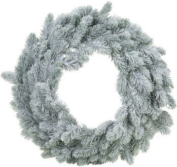 Cosy at Home Kerstkrans - groen - met nepsneeuw - 36 cm