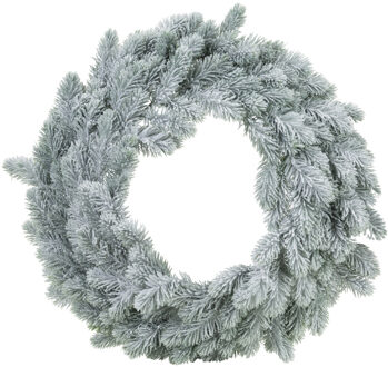 Cosy at Home Kerstkrans - groen - met nepsneeuw - 46 cm - dennenkrans