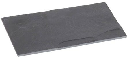 Cosy&Trendy 1x Leisteen bord/plank 18 x 11 cm - Dienbladen Grijs