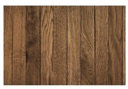 Cosy&Trendy 1x Placemat bruine houten vloer print 44 cm