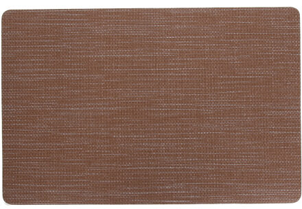 Cosy&Trendy 1x Rechthoekige onderzetters/placemats voor borden bruin vinyl 29 x 44 cm - Placemats