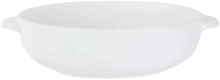 Cosy&Trendy 1x Witte salade serveerschalen van porselein 19,5 cm rond - Serveerschalen