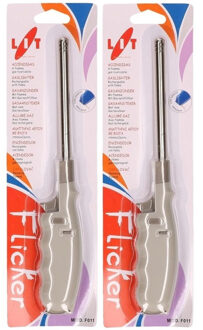 Cosy&Trendy 2x Grijze gasaanstekers 25,5 cm - Action products