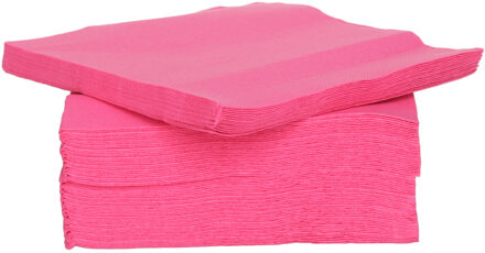 Cosy&Trendy 40x stuks luxe kwaliteit servetten fuchsia roze 38 x 38 cm