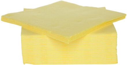 Cosy&Trendy 40x stuks luxe kwaliteit servetten geel 38 x 38 cm