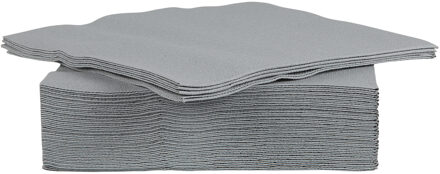 Cosy&Trendy 40x stuks luxe kwaliteit servetten grijs 38 x 38 cm