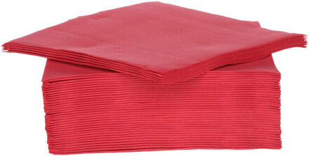 Cosy&Trendy 40x stuks luxe kwaliteit servetten rood 38 x 38 cm