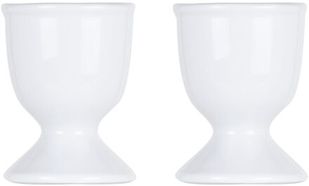 Cosy&Trendy 4x stuks eierdopjes van porselein wit 5 cm