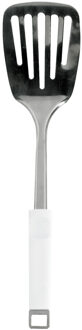 Cosy&Trendy Bakspatel/bakspaan - wit kunststof/RVS zilver - 33 cm